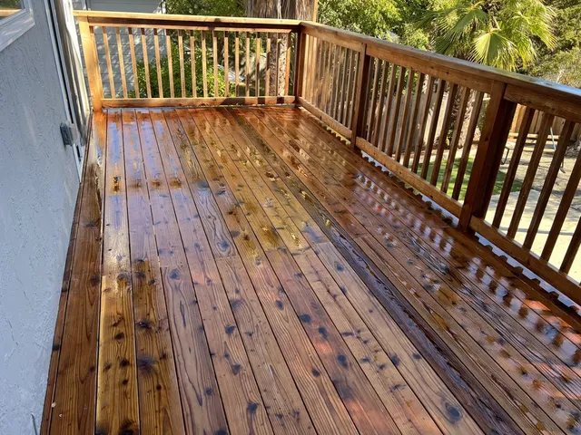 Stained Redwood Deck